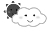 晴れ、または曇りを含む地域 cloudy